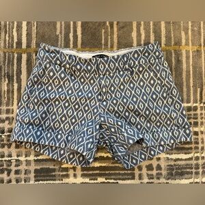 Dear John Blue and White Patterned Women Shorts